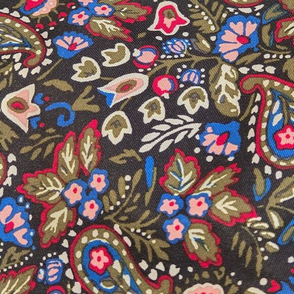 Marc Jacobs Garden Paisley Snap Top Lightweight Nylon Tote Bag Black Trim - Picture 7 of 10